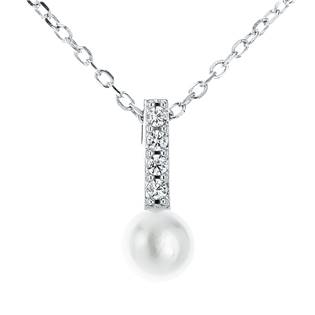 Střibrný náhrdelník s přírodní perlou