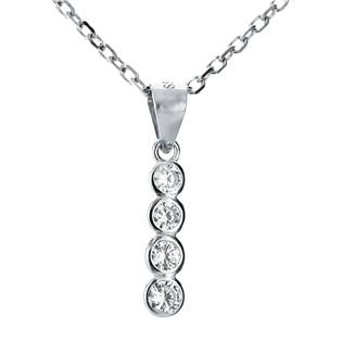 NB-2050 Stříbrný náhrdelník zirkony