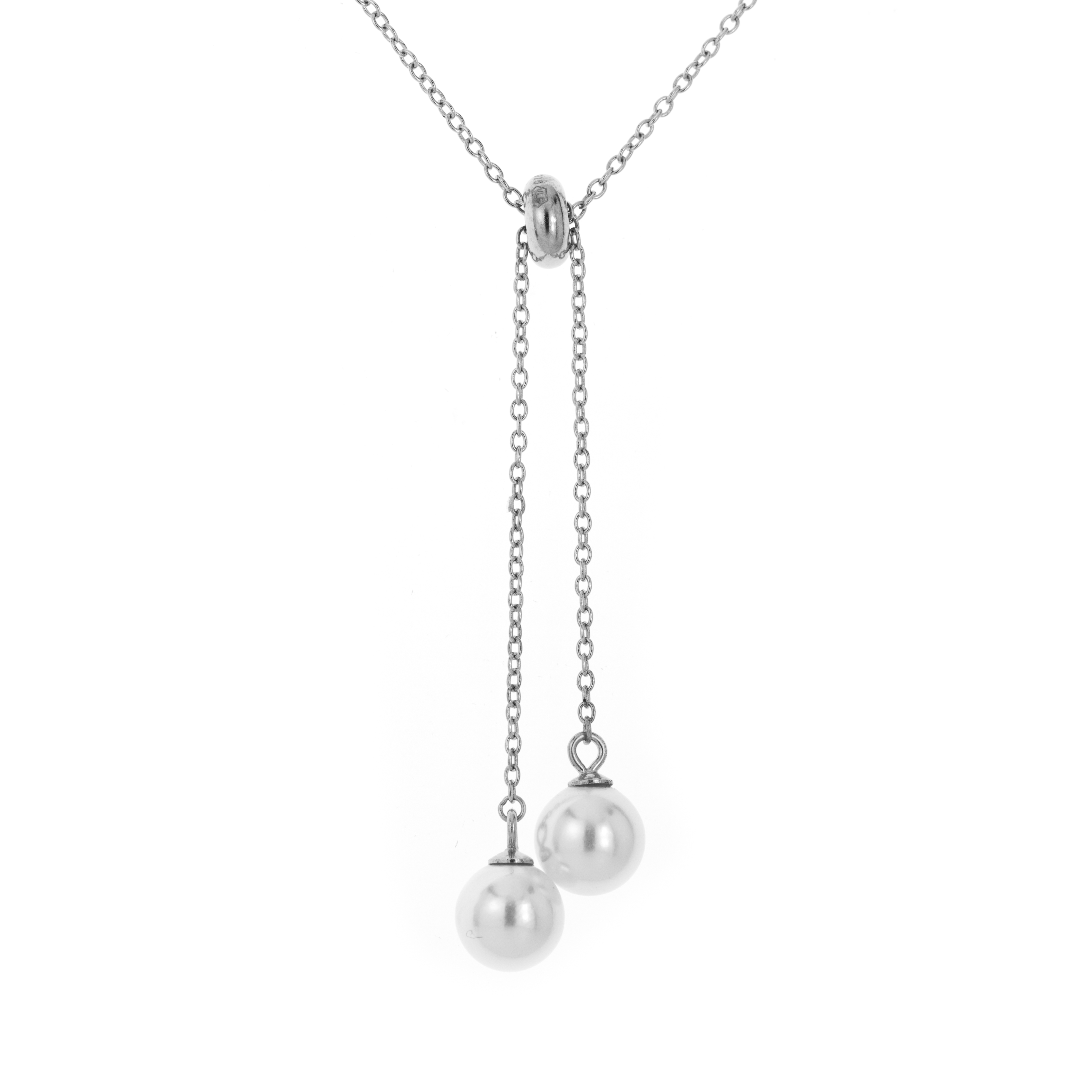 Strieborný náhrdelník s perličkami