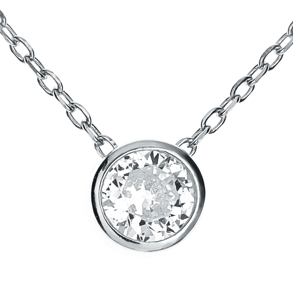 NUBIS® Střibrný náhrdelník s přívěškem - kolečko - NB-2121