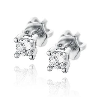 Levně NUBIS® Stříbrné šroubovací náušnice se zirkonem 3mm - NB-3322-03