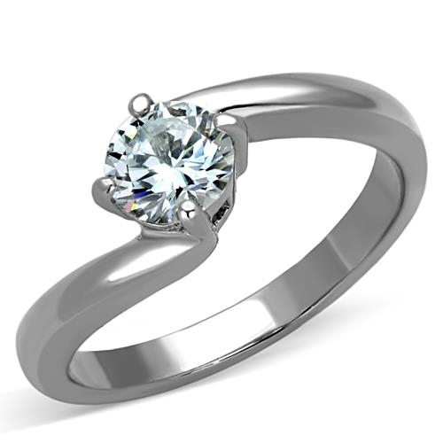Šperky4U Ocelový prsten se zirkonem - velikost 62 - AL-0017-62