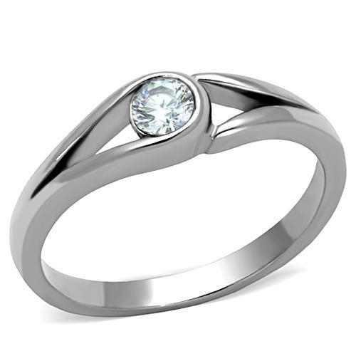 Šperky4U Ocelový prsten se zirkonem - velikost 49 - AL-0018-49