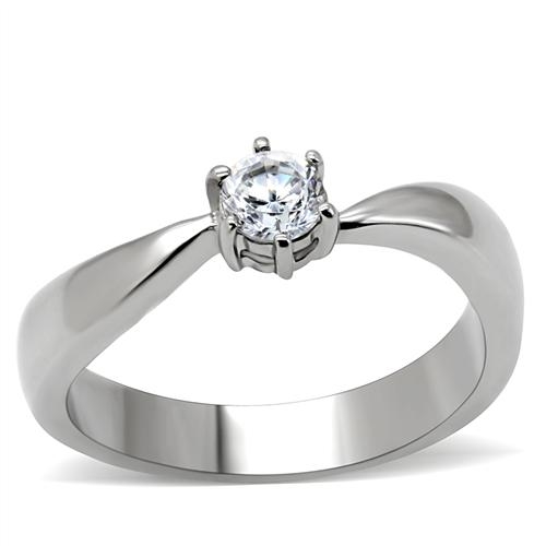 Šperky4U Ocelový prsten se zirkonem - velikost 60 - AL-0022-60