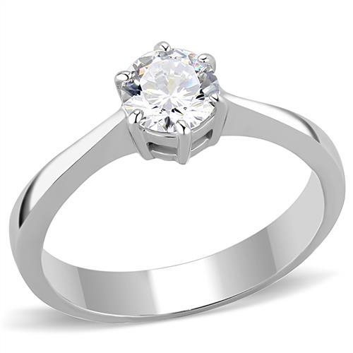 Šperky4U Ocelový prsten se zirkonem - velikost 52 - AL-0031-52