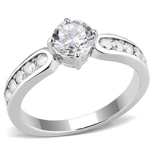 Šperky4U Ocelový prsten se zirkony - velikost 57 - AL-0032-57