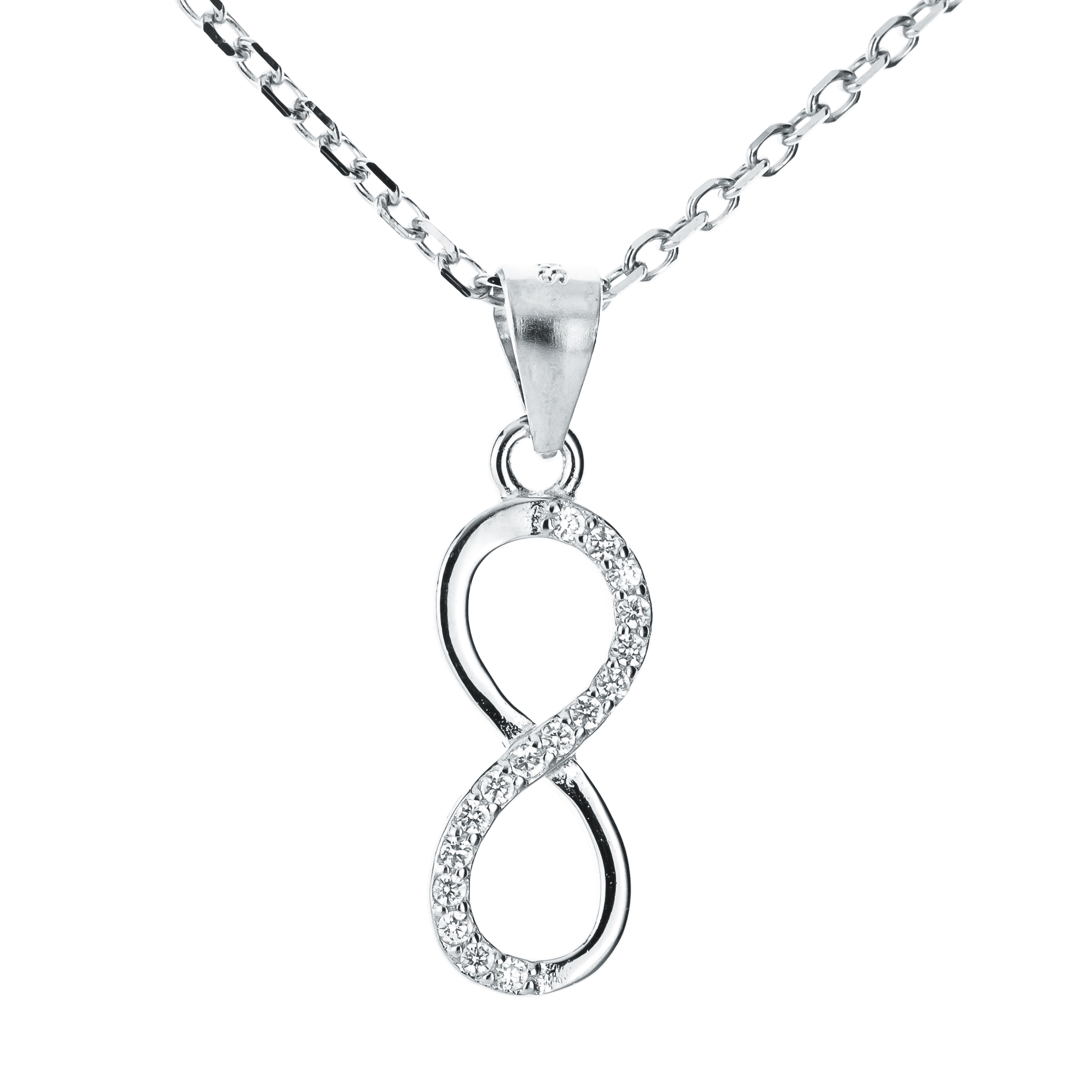 NUBIS® Stříbrný náhrdelník nekonečno - NB-2053