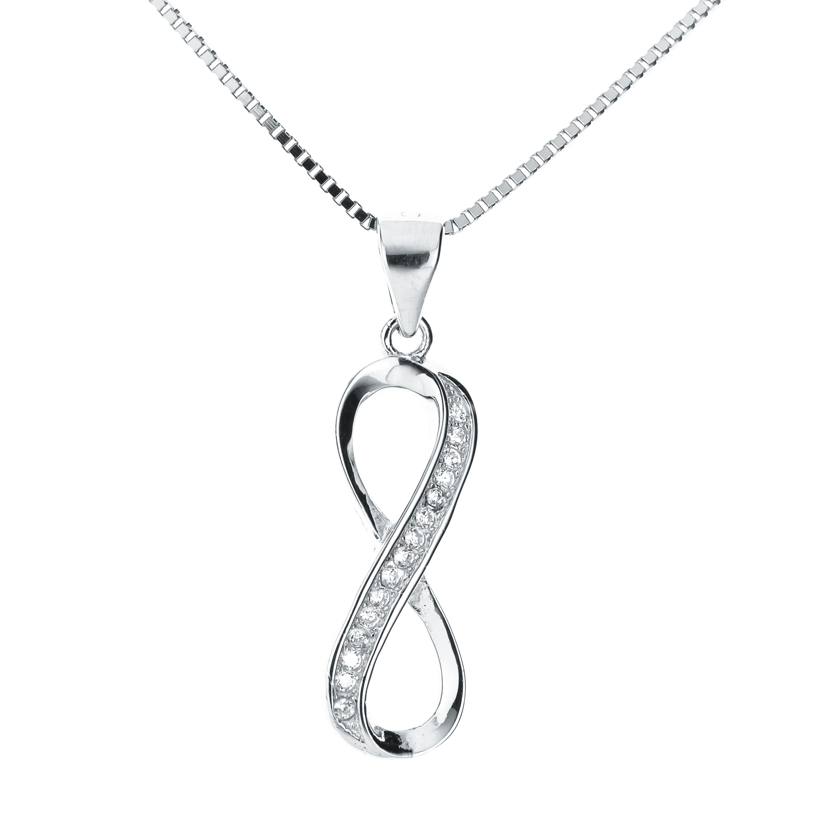 NUBIS® Stříbrný náhrdelník nekonečno - NB-2079