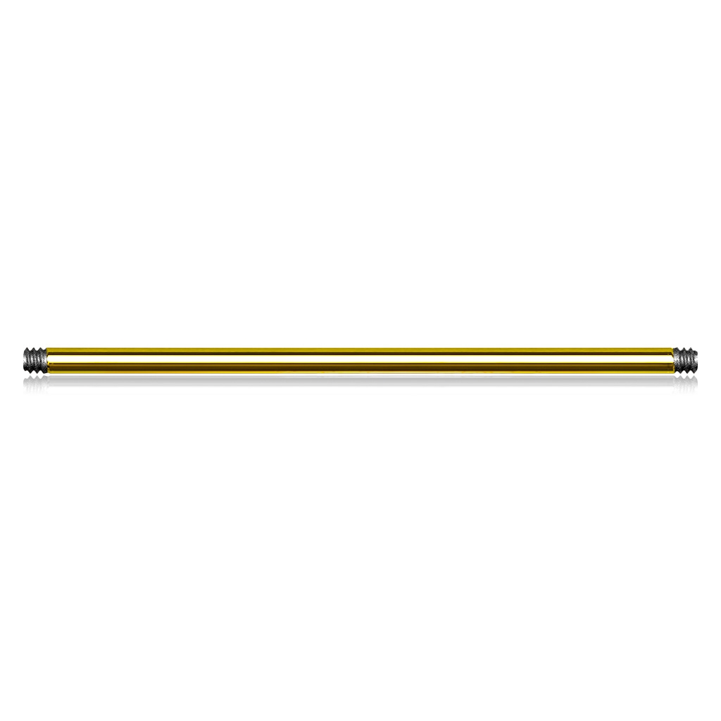 Pozlátená náhradná tyčka, závit 1,2 mm