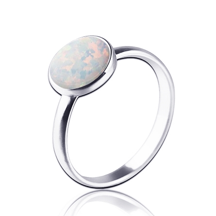 NUBIS® Stříbrný prsten s opálem - velikost 56 - NBP95-OP17-56