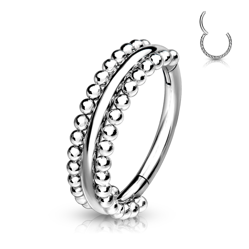 Šperky4U Segment kruh - helix / cartilage / tragus piercing - NS0045ST-1210