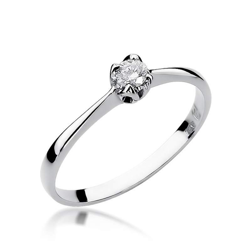 NUBIS® Zlatý zásnubní prsten s diamantem - W-047W