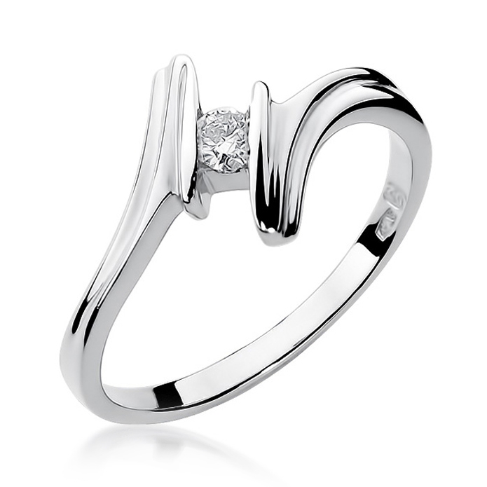 NUBIS® Zlatý prsten s diamantem - W-008W