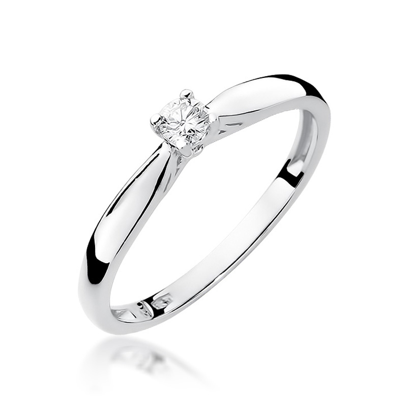 NUBIS® Zlatý zásnubní prsten s diamantem - W-045W