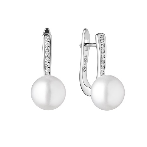 Perlové náušnice – biele prírodné perly