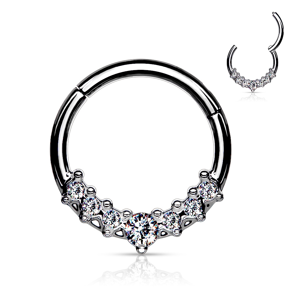 Šperky4U Ocelový piercing do nosu - tragus / helix / septum - NS0038ST-1208