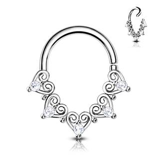Levně Helix / cartilage / tragus piercing 1,0 x 8 mm - NS0046ST-1008