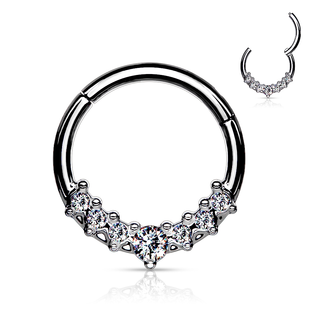 Šperky4U Ocelový piercing do nosu - tragus / helix / septum, 1,2 x 10 mm - NS0038ST-1210