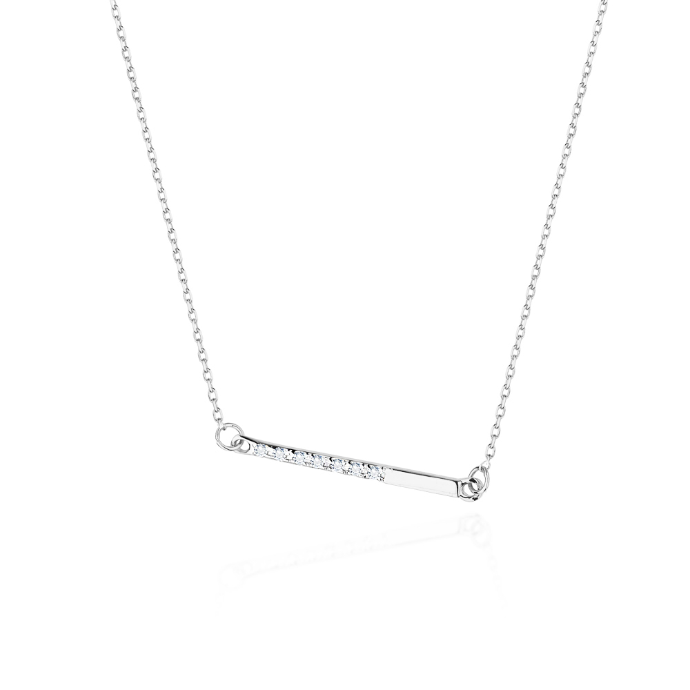 NUBIS® Diamantový náhrdelník, bílé zlato a brilianty - C-029-WG