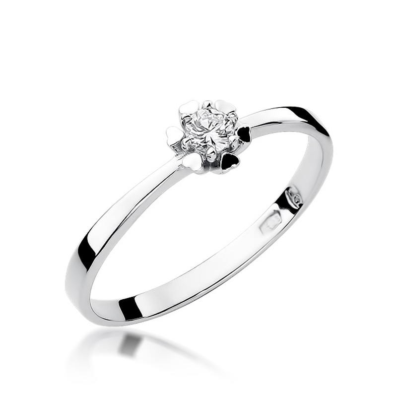 NUBIS® Zlatý zásnubní prsten s diamantem - W-053W