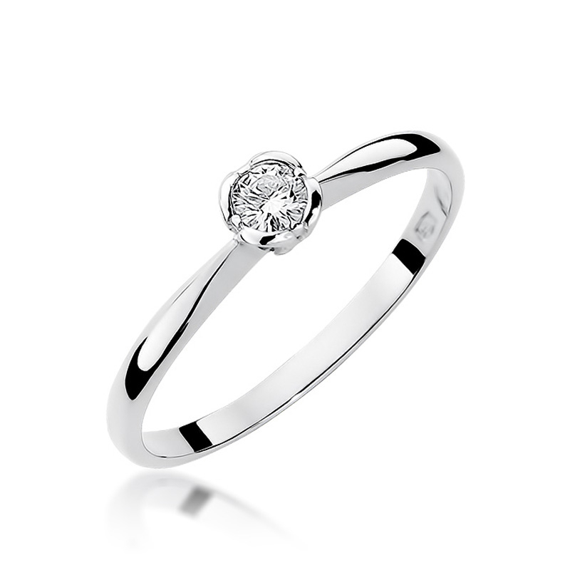 NUBIS® Zlatý zásnubní prsten s diamantem - W-054W
