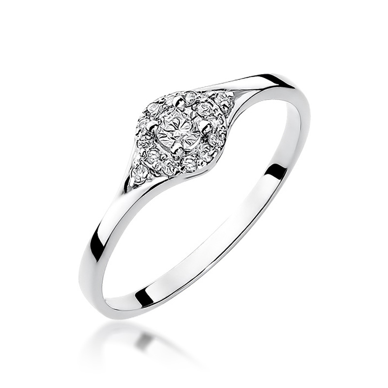 NUBIS® Zlatý zásnubní prsten s diamantem - W-056W