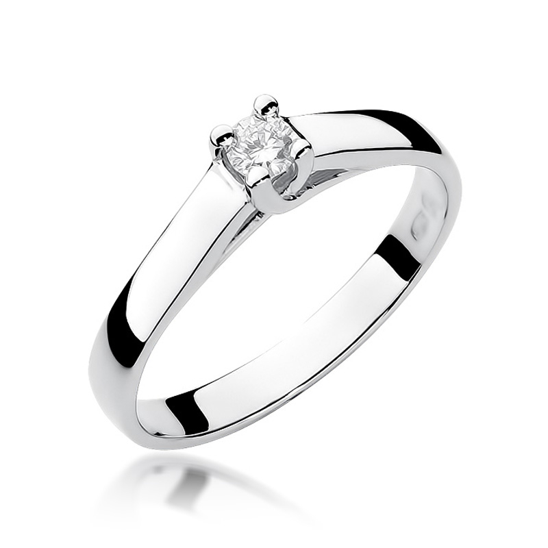 NUBIS® Zlatý zásnubní prsten s diamantem - W-070W
