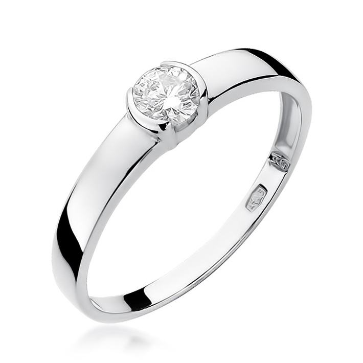 NUBIS® Zlatý zásnubní prsten s diamantem - W-138W