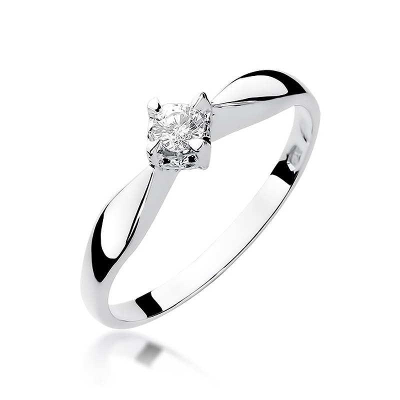 NUBIS® Zlatý zásnubní prsten s diamantem - W-171W