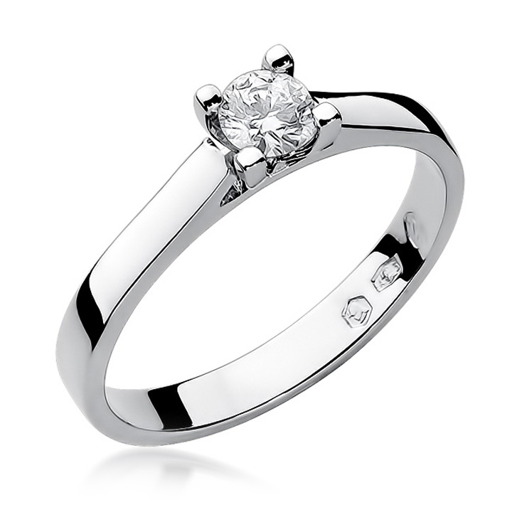 NUBIS® Zlatý zásnubní prsten s diamantem - W-221-0.25W