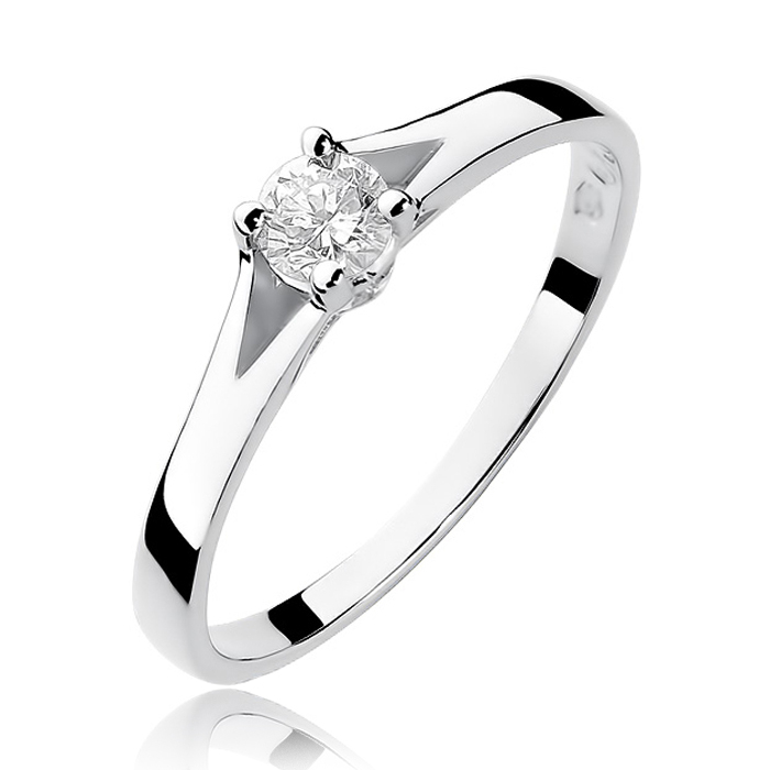 NUBIS® Zlatý zásnubní prsten s diamantem - W-240W