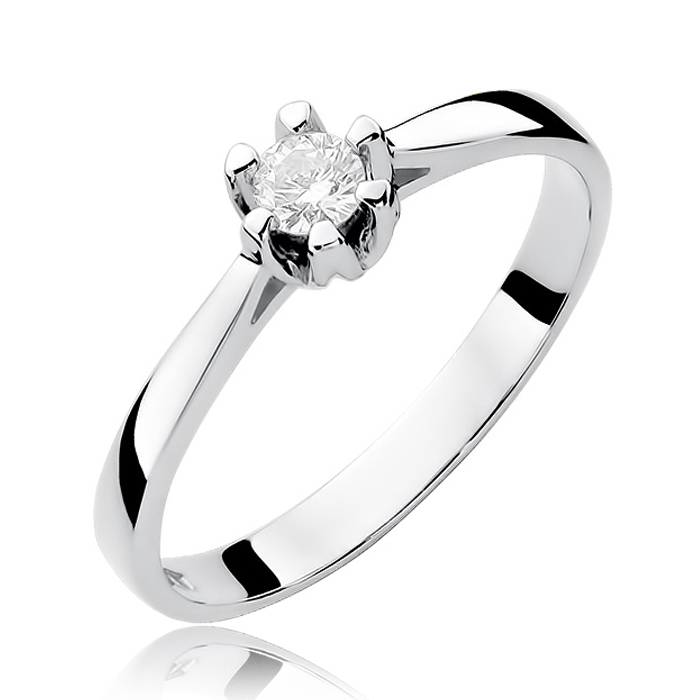 NUBIS® Zlatý zásnubní prsten s diamantem - W-299W