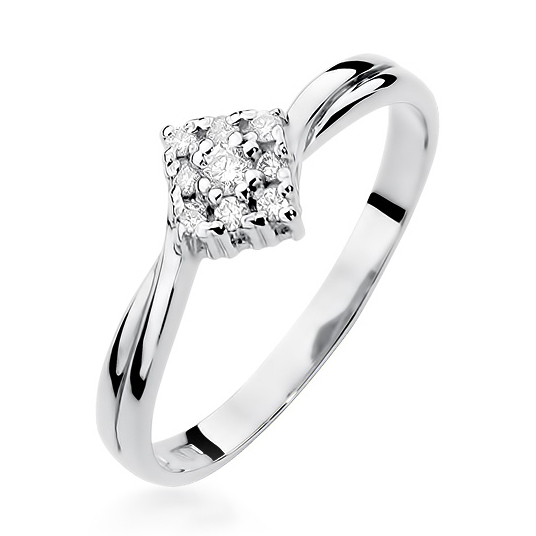 NUBIS® Zlatý zásnubní prsten s diamanty - W-275W