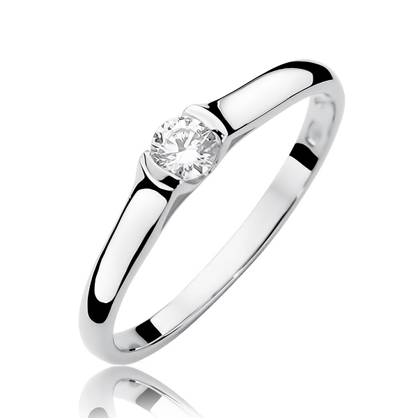 NUBIS® Zlatý zásnubní prsten s diamantem - W-369W