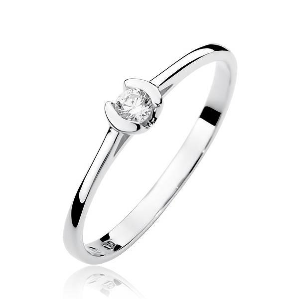 NUBIS® Zlatý zásnubní prsten s diamantem - W-370W