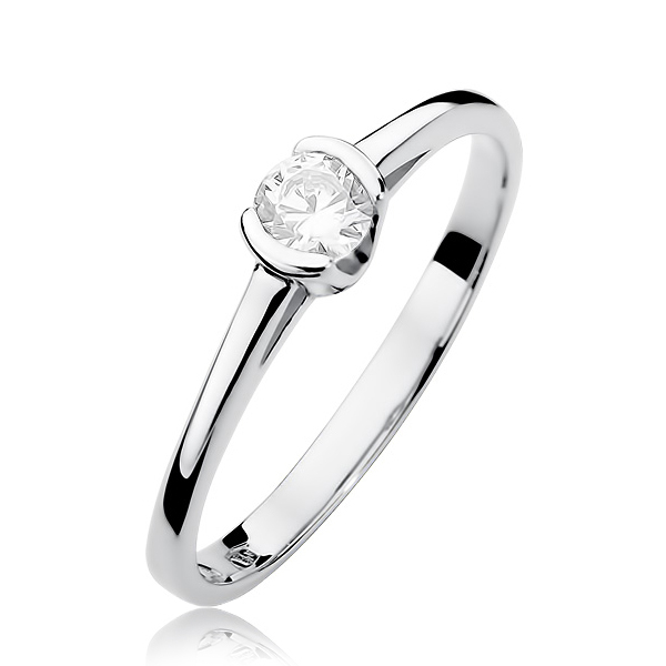 NUBIS® Zlatý zásnubní prsten s diamantem - W-375W