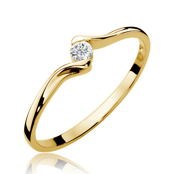 NUBIS® Zlatý zásnubní prsten s diamantem - W-332G