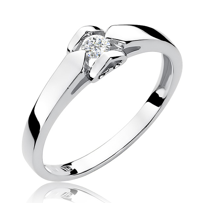 NUBIS® Zlatý zásnubní prsten s diamantem - W-320W
