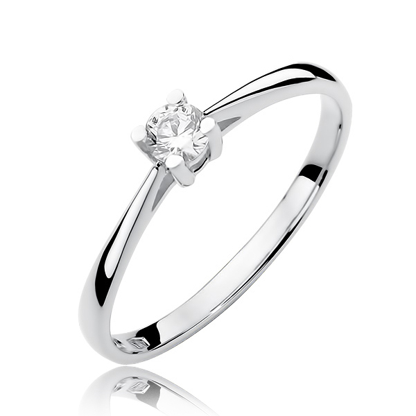 NUBIS® Zlatý zásnubní prsten s diamantem - W-367W