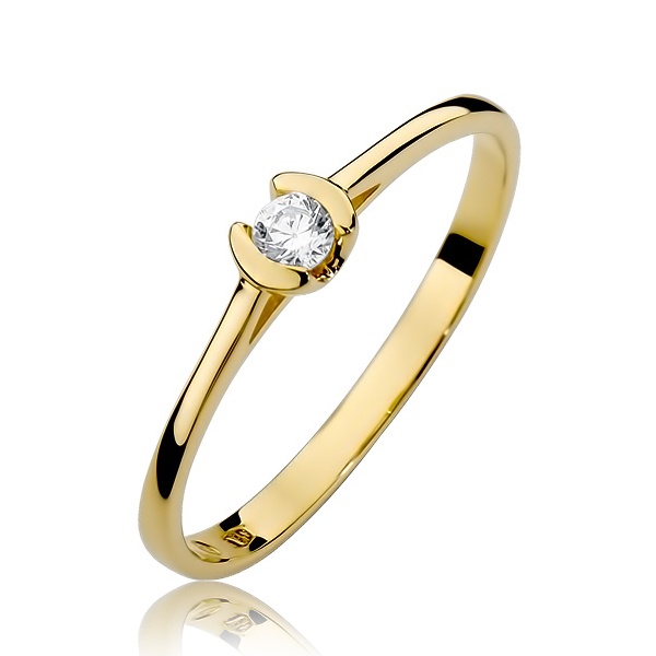 NUBIS® Zlatý zásnubní prsten s diamantem - W-370G