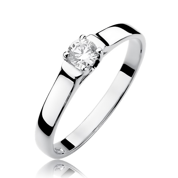 NUBIS® Zlatý zásnubní prsten s diamantem - W-381W