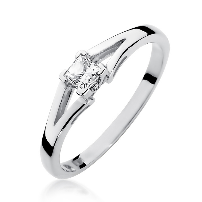 NUBIS® Zlatý zásnubní prsten s diamantem - W-350W