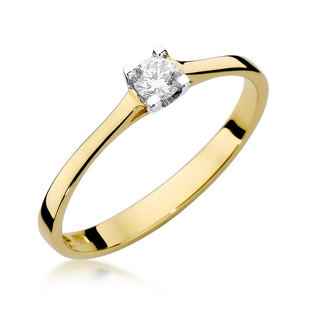 NUBIS® Zlatý zásnubní prsten s diamantem - W-336GW