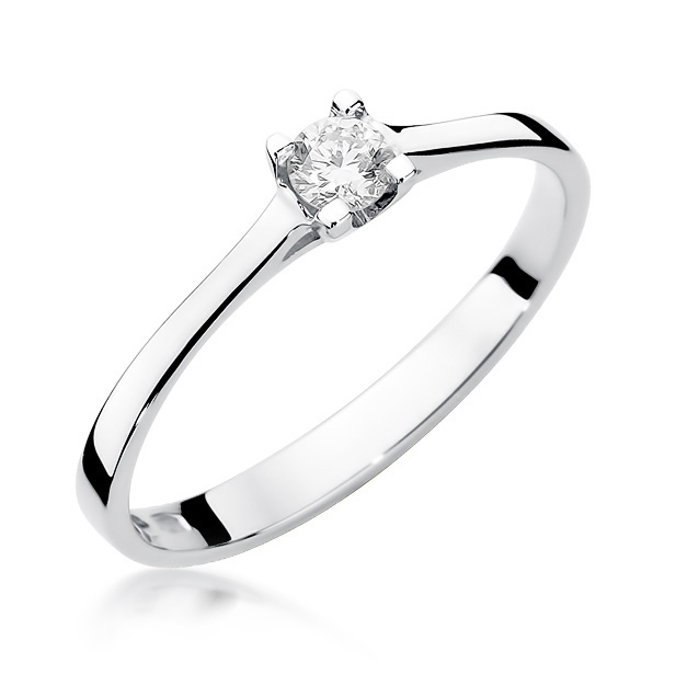 NUBIS® Zlatý zásnubní prsten s diamantem - W-336W