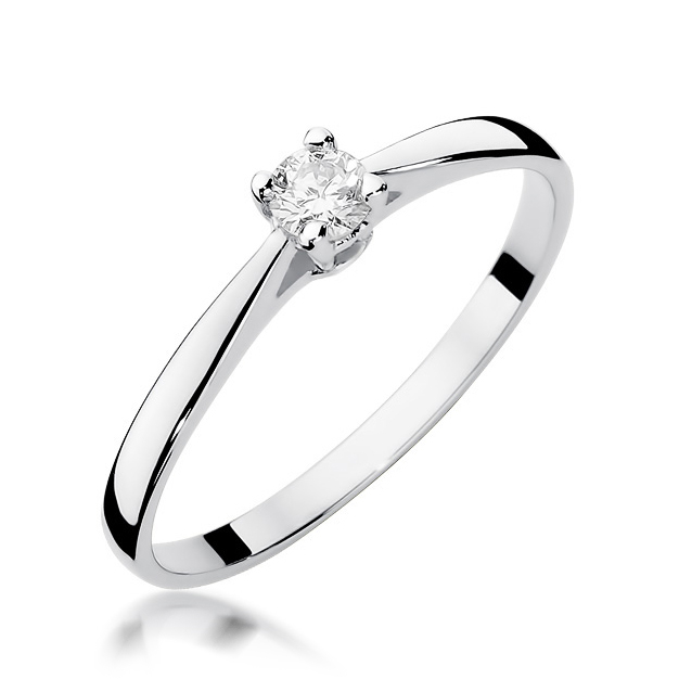 NUBIS® Zlatý zásnubní prsten s diamantem - W-335W