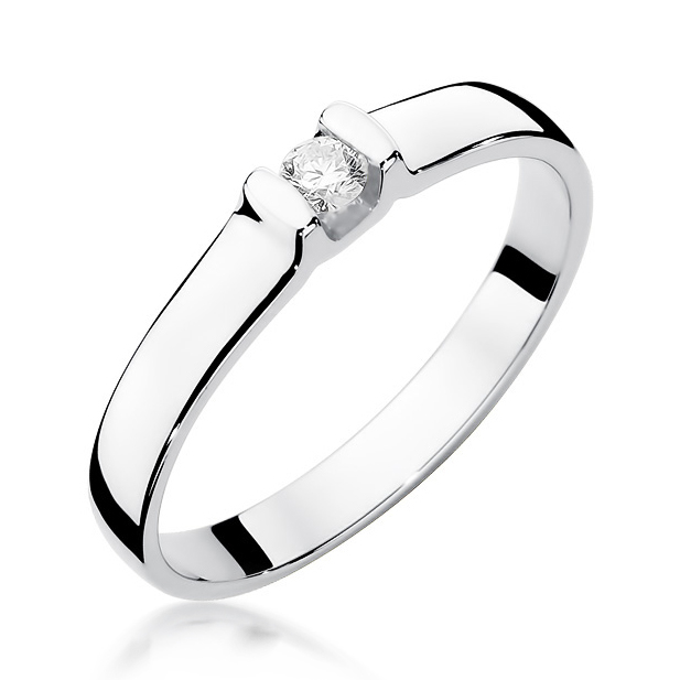 NUBIS® Zlatý zásnubní prsten s diamantem - W-334W