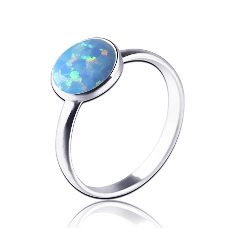NUBIS® Stříbrný prsten s opálem - velikost 62 - NBP95-OP26-62