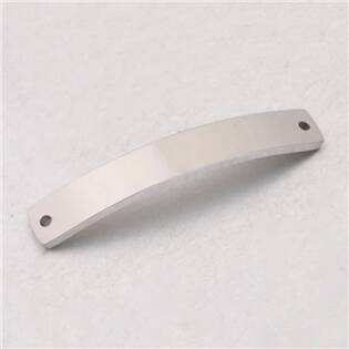 Černý textilní náramek s destičkou 6 x 39 mm
