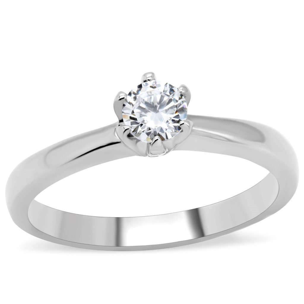 Šperky4U Ocelový prsten se zirkonem - velikost 57 - AL-0055-57