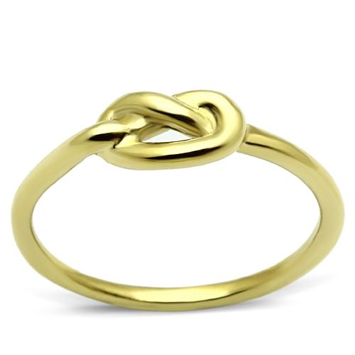 Šperky4U Zlacený ocelový prsten - uzel - velikost 50 - AL-0052-50
